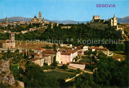 73595380 Segovia Catedral Y Alcazar Desde La Fuencisla Segovia - Otros & Sin Clasificación