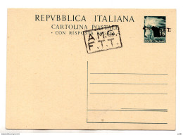 Trieste A -C.P. Lire 15+15 Democratica N.C7 Soprastampa Mano A+B - Nuova - Mint/hinged