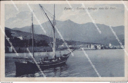 Af817 Cartolina Formia Contrada Spiaggia Vista Dal Porto Latina 1923 - Latina