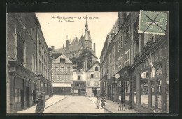 CPA Gien, La Rue Du Pont, Le Château  - Gien