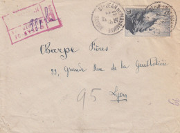 SAVOIE ENV 1947 ST JEAN DE MAURIENNE LETTRE RECOMMANDEE PROVISOIRE - Covers & Documents