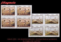 CUBA. BLOQUES DE CUATRO. 1995-15 IV CENTENARIO DE LA INDUSTRIA AZUCARERA EN CUBA - Nuevos