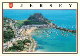 73705046 Jersey UK Aerial View Of Mont Orgueil Castle And Gorey Harbour Jersey U - Autres & Non Classés