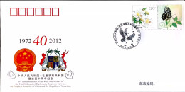 China Cover PFTN·WJ 2012-17 The 40th Anniversary Establishment Of Diplomatic Relations Between China And Mauritius MNH - Briefe