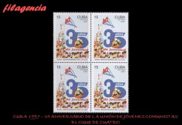CUBA. BLOQUES DE CUATRO. 1997-07 XXXV ANIVERSARIO DE LA UNIÓN DE JÓVENES COMUNISTAS. ERNESTO CHE GUEVARA - Unused Stamps