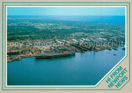 73704973 Newport_Virginia Aerial View With Nuclear Powered Aircraft Carrier Theo - Altri & Non Classificati