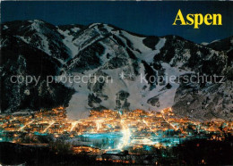 73361296 Aspen And Aspen Mountain By Moonlight Aspen - Andere & Zonder Classificatie