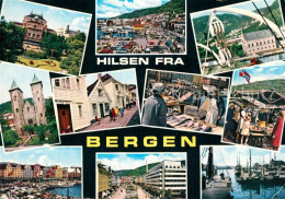 73359699 Bergen Norwegen Stadtansichten Hafen Schloss Kirche Markt Bergen Norweg - Norvegia