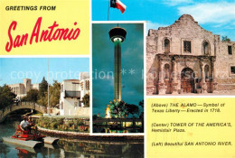 73359411 San_Antonio_Texas The Alamo Symbol Of Texas Tower Of The Americas Hemis - Autres & Non Classés