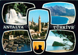 73356652 Antalya Wasserfall Hafen Minarett Strand Antalya - Turquie