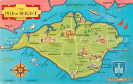 73327852 Isle Of Wight UK Panoramakarte Isle Of Wight UK - Andere & Zonder Classificatie