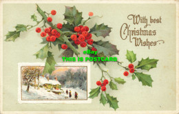 R602082 With Best Christmas Wishes. Greeting Card - Mundo