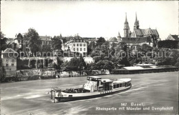 12055485 Basel BS Rheinpartie Mit Muenster  Basel BS - Otros & Sin Clasificación