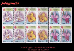 CUBA. BLOQUES DE CUATRO. 1998-23 FLORA. ORQUÍDEAS CUBANAS - Nuovi