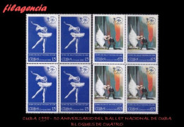 CUBA. BLOQUES DE CUATRO. 1998-28 CINCUENTENARIO DEL BALLET NACIONAL DE CUBA - Ungebraucht