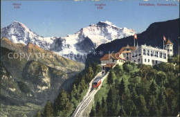 12042345 Interlaken BE Heimwehfluh Bergbahn Mit Moech Jungfrau  Interlaken - Altri & Non Classificati