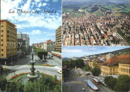 12038285 La Chaux-de-Fonds Fliegeraufnahme Bahnhof Brunnen La Chaux-de-Fonds - Sonstige & Ohne Zuordnung