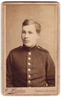 Fotografie C. Winzer, Gohlis-Leipzig, Portrait Soldat In Uniform  - Anonieme Personen