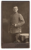 Fotografie Hugo Stöppler, Bünde I / W., Portrait Soldat In Uniform  - Anonyme Personen