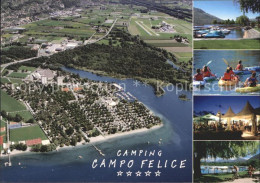 12035685 Tenero Lago Maggiore Camping Campo Felice Fliegeraufnahme Details Tener - Other & Unclassified