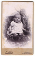 Fotografie L. Kny, Ebersbach, Kleines Baby In Kleid Sitzend Auf Einem Sessel  - Anonyme Personen