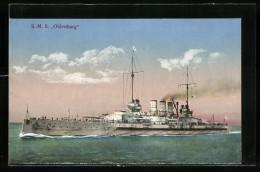 AK S. M. S. Oldenburg Auf Dem Wasser  - Oorlog