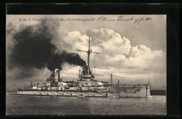 AK Flottenflagschiff S.M.S. Friedrich Der Grosse Unter Volldampf  - Guerre