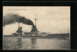AK S.M.S. Friedrich Der Grosse, Das Kriegsschiff In Fahrt  - Oorlog