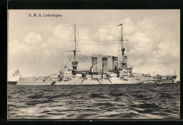AK Kriegsschiff SMS Lothringen Im Hafen  - Warships