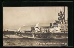 AK Kriegsschiff SMS Moltke, Schwere Heckgeschütze  - Oorlog