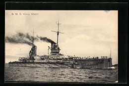 AK Kriegsschiff SMS König Albert, Steuerbordseite  - Oorlog