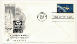 Etats Unis => Enveloppe FDC =>  Commemorating John H. Glenn JR - Cape Canaveral - 20 Fev 1962 - 1951-1960