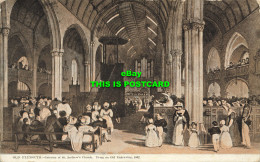 R602135 Old Plymouth. Interior Of St. Andrews Church. From An Old Engraving. 183 - Welt