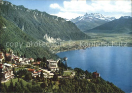 11972775 Glion Fliegeraufnahme Hotel Righi Vaudois Et Primavera Genfersee Glion - Andere & Zonder Classificatie