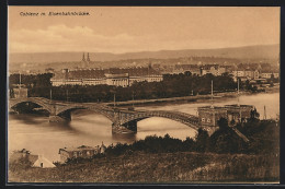 AK Koblenz, Eisenbahnbrücke  - Koblenz