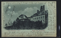 Mondschein-AK Königswinter, Hotel Drachenfels Und Ruine  - Königswinter