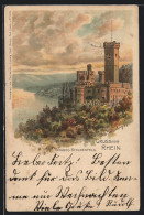 Lithographie Stolzenfels /Rhein, Schloss Stolzenfels  - Autres & Non Classés