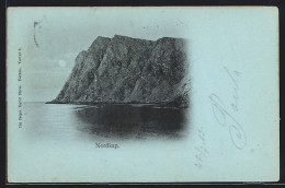 Mondschein-AK Nordkap, Felswand  - Noruega