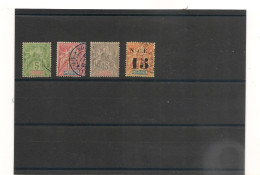 NOUVELLE CALÉDONIE 1900/01 N° 59/61-66 Oblitéré Cote : 18,50 € - Used Stamps