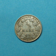 Deutsches Reich 1906 D 1/2 Mark Silber (M4809 - Altri & Non Classificati