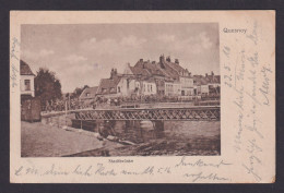 Ansichtskarte Quesnoy Frankreich Feldpost Stadtbrücke Deule Fluss Oldenburg - Other & Unclassified