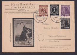 All. Besetzung MIF 1+2 Kontrollrat Postkarte Bamberg N. Prien Chimsee Philatelie - Other & Unclassified