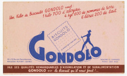 Buvard 21.3 X 12.8 Les Biscuits GONDOLO Maisons-Alfort Seine  Gondolier - Sucreries & Gâteaux