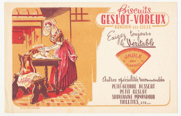 Buvard  21 X 13.5   Les Biscuits GESLOT-VOREUX  Ronchin-les-Lille Nord  Le Sablé Des Flandres - Caramelle & Dolci