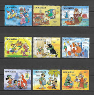 Disney Set Anguilla 1984 Christmas MNH - Disney