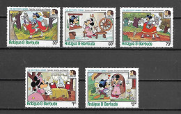 Disney Set Antigua & Barbuda 1985 Disney - The 200th Anniversary Of The Birth Of Grimm Brothers MNH - Disney