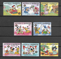 Disney Set Antigua & Barbuda 1986 Christmas - Designs Showing Walt Disney Cartoon Characters As Babies MNH - Disney