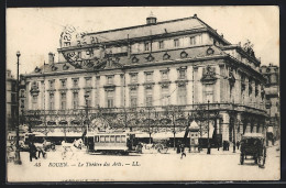 AK Rouen, Le Théatre Des Arts, Strassenbahn  - Tranvía