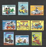 Disney Set Antigua 1980 International Year Of The Child - Transportation Scenes MNH - Disney