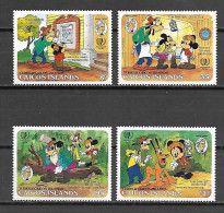 Disney Set Caicos 1985 International Youth Year MNH - Disney